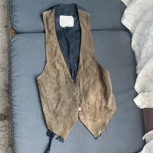 Greg Lauren vintage suede distressed vest